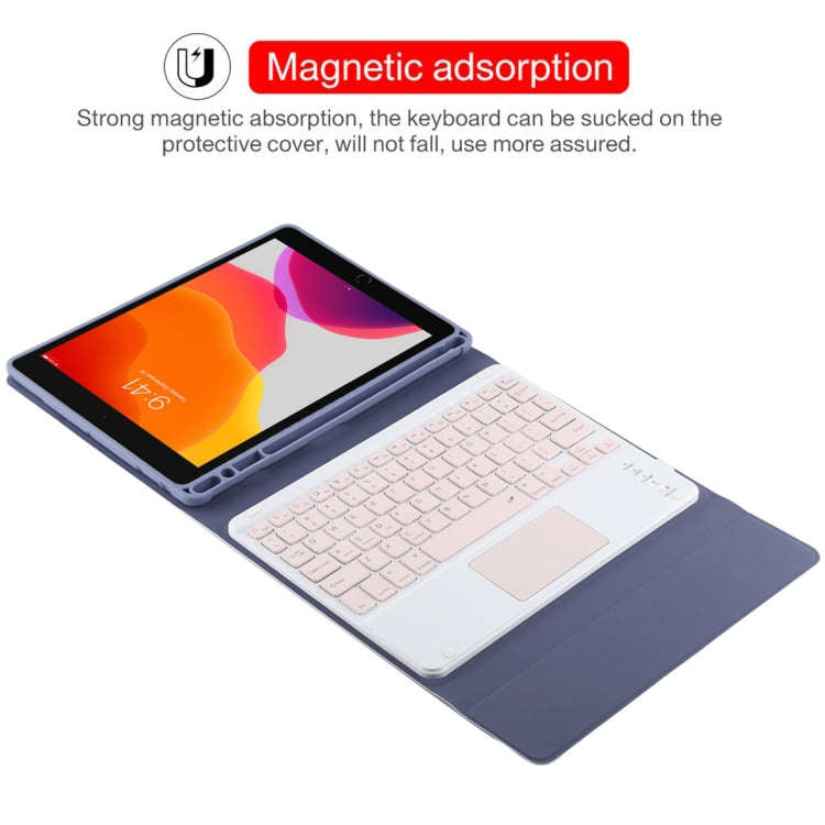 TG-102BC Detachable Bluetooth Pink Keyboard + Microfiber Leather Tablet Case for iPad 10.2 inch /...