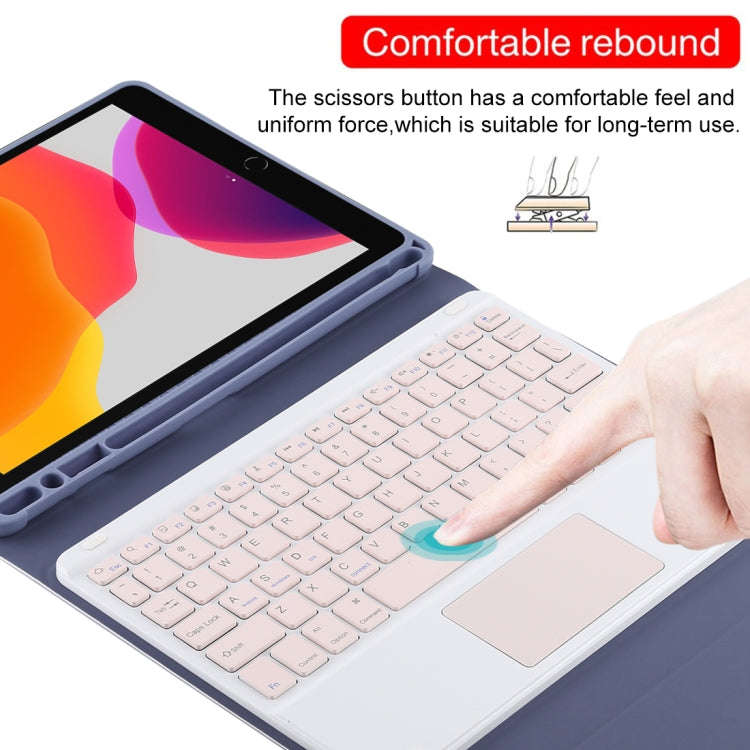 TG-102BC Detachable Bluetooth Pink Keyboard + Microfiber Leather Tablet Case for iPad 10.2 inch /...