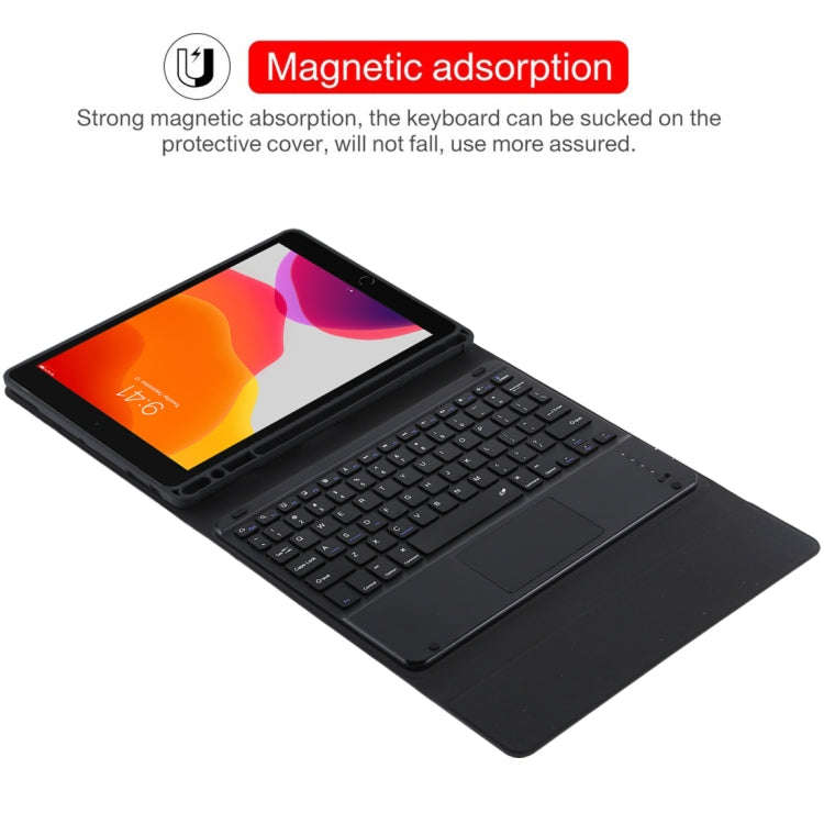 TG-102BC Detachable Bluetooth Black Keyboard + Microfiber Leather Tablet Case for iPad 10.2 inch ...