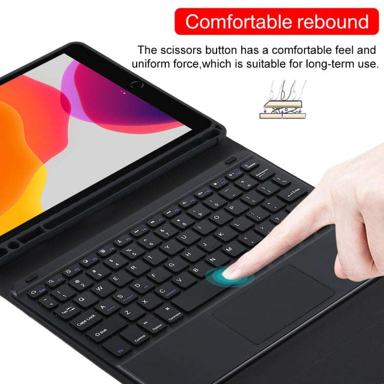 TG-102BC Detachable Bluetooth Black Keyboard + Microfiber Leather Tablet Case for iPad 10.2 inch ...