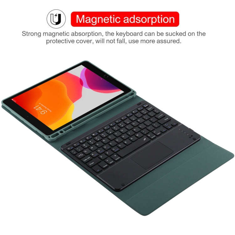 TG-102BC Detachable Bluetooth Black Keyboard + Microfiber Leather Tablet Case for iPad 10.2 inch ...