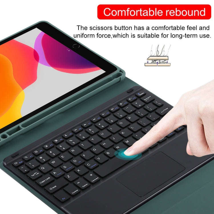 TG-102BC Detachable Bluetooth Black Keyboard + Microfiber Leather Tablet Case for iPad 10.2 inch ...