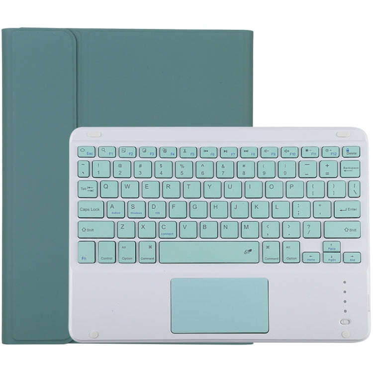 TG-102BC Detachable Bluetooth Green Keyboard + Microfiber Leather Tablet Case for iPad 10.2 inch ...