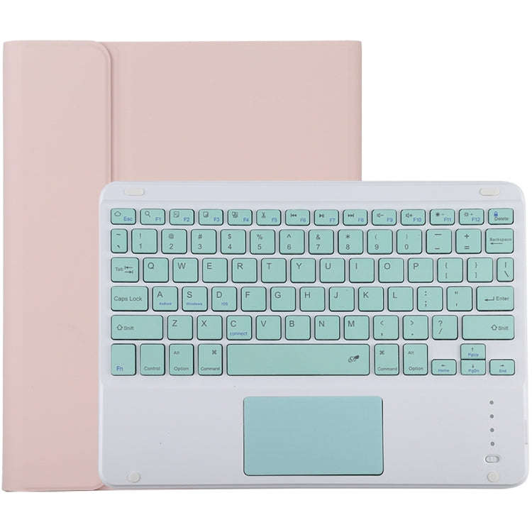 TG-102BC Detachable Bluetooth Green Keyboard + Microfiber Leather Tablet Case for iPad 10.2 inch ...