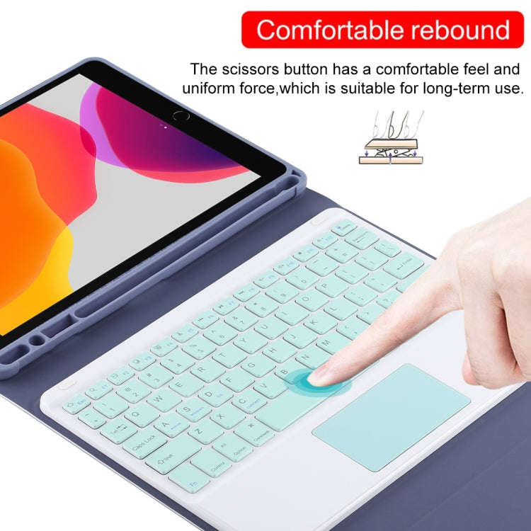 TG-102BC Detachable Bluetooth Green Keyboard + Microfiber Leather Tablet Case for iPad 10.2 inch ...