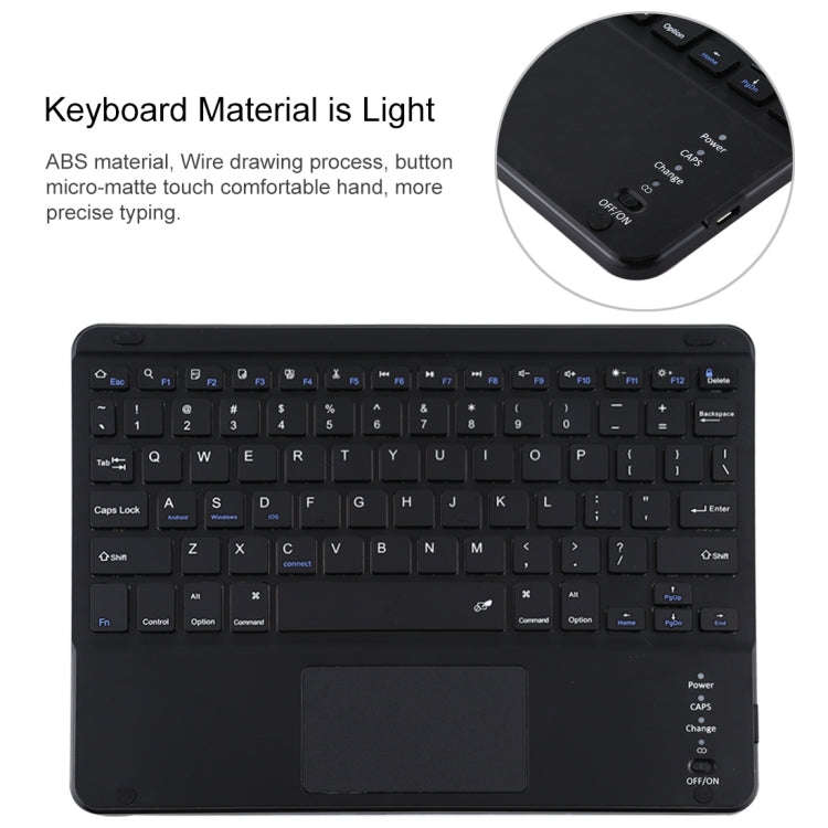 TG97BC Detachable Bluetooth Black Keyboard + Microfiber Leather Tablet Case for iPad 9.7 inch, wi...