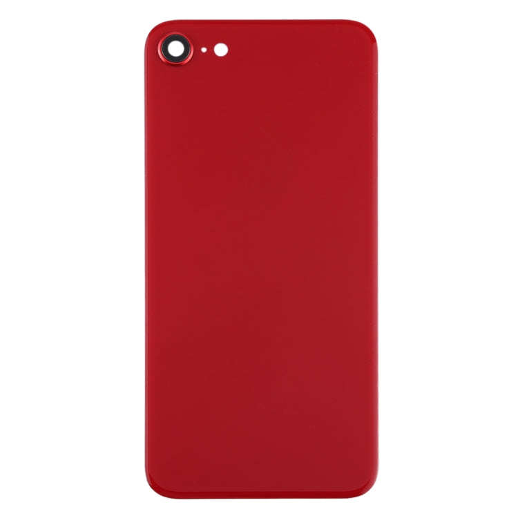 Glass Battery Back Cover with Camera Lens Cover for iPhone SE 2020(Red)