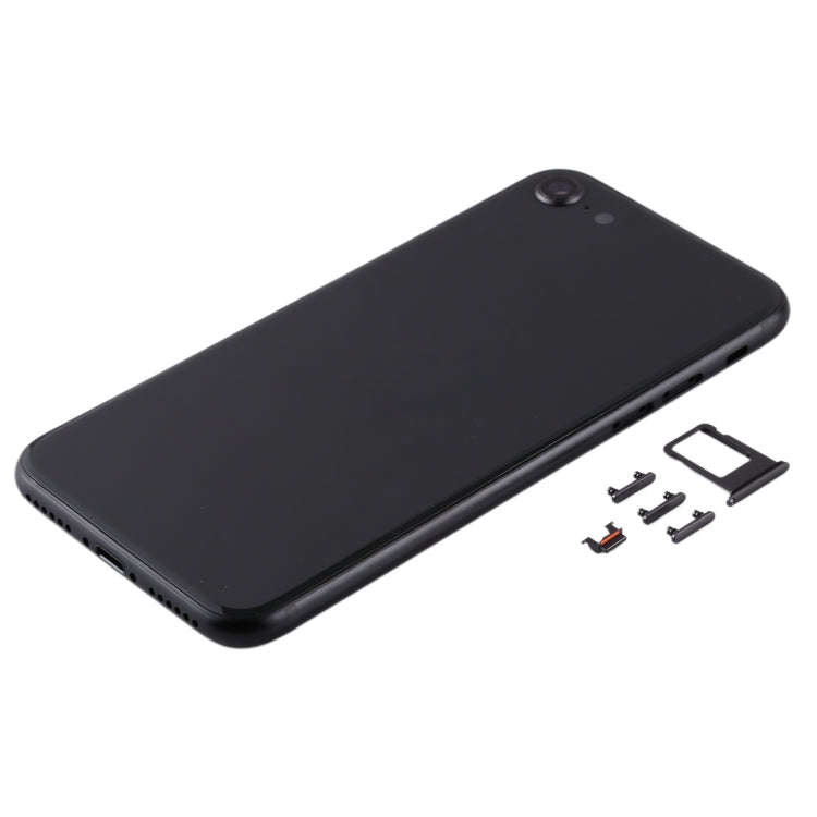 Battery Back Cover with Camera Lens Cover & SIM Card Tray & Side keys for iPhone SE 2020(Black)