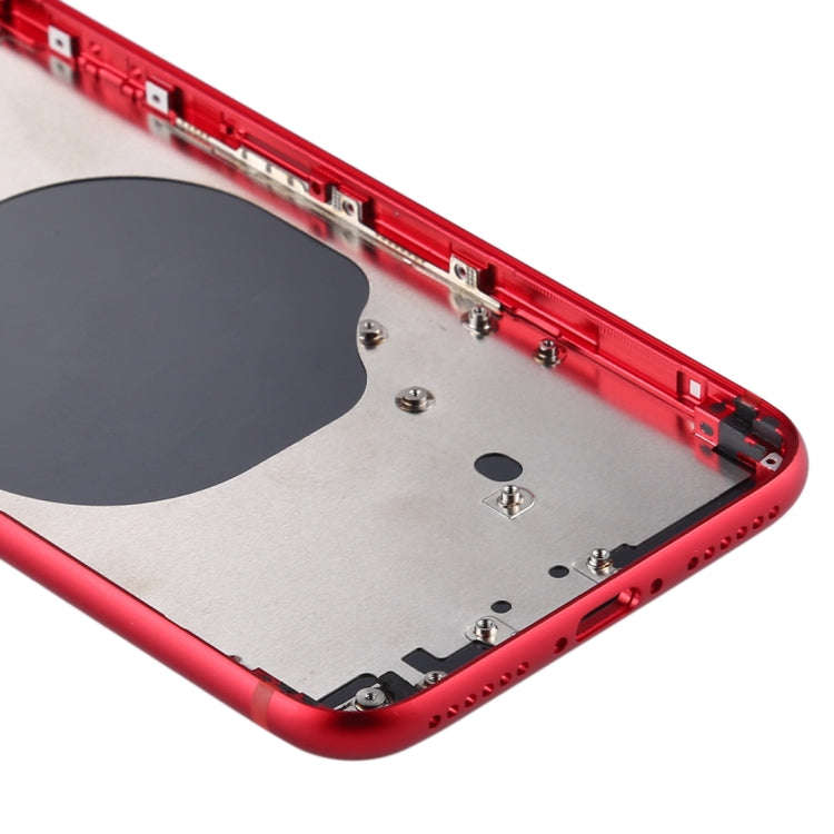 Battery Back Cover with Camera Lens Cover & SIM Card Tray & Side keys for iPhone SE 2020(Red)