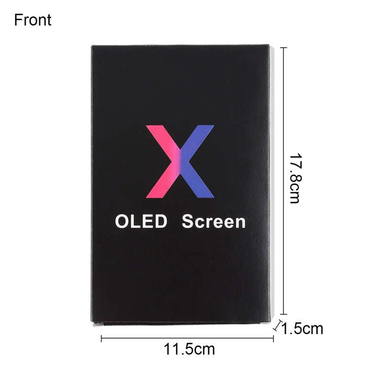 50 PCS Cardboard Packaging Black Box for iPhone X LCD Screen