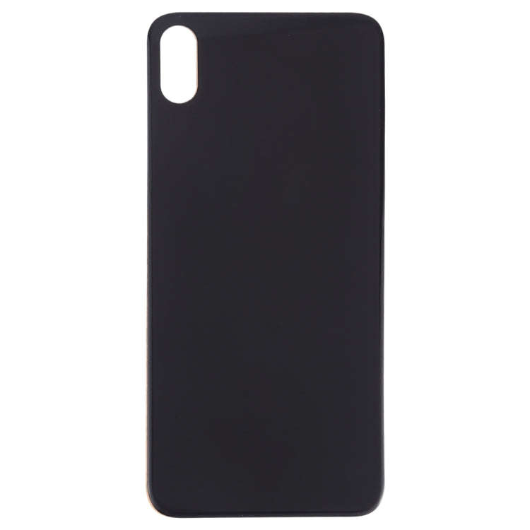 Easy Replacement Big Camera Hole Glass Back Battery Cover with Adhesive for iPhone X(Black)