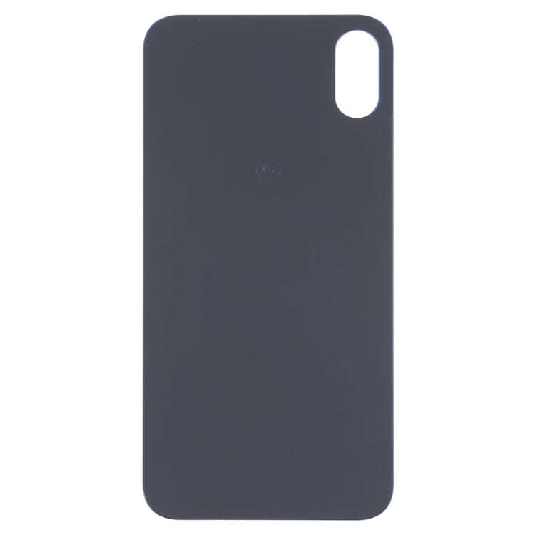 Easy Replacement Big Camera Hole Glass Back Battery Cover for iPhone X / XS(Blue)