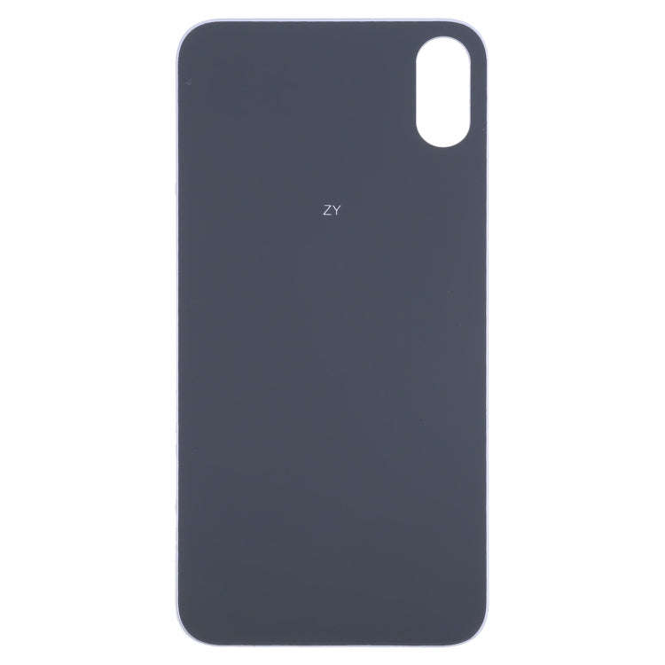 Easy Replacement Big Camera Hole Glass Back Battery Cover for iPhone X / XS(Purple)
