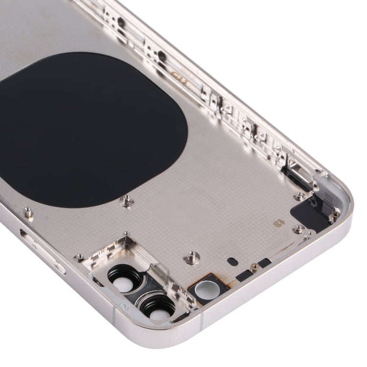 Back Housing Cover with Appearance Imitation of iP13 Pro for iPhone X(White)