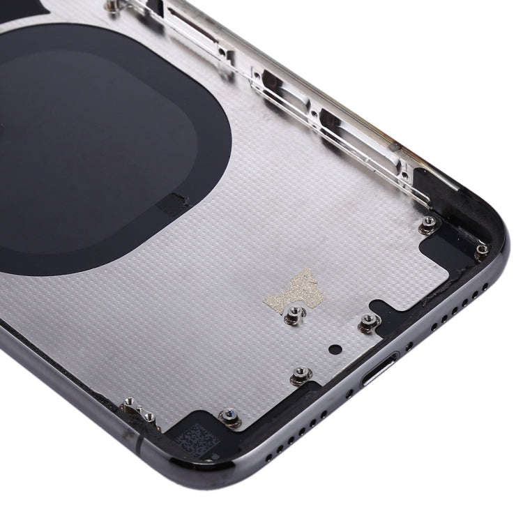 Back Housing Cover with SIM Card Tray & Side keys for iPhone X(Black)