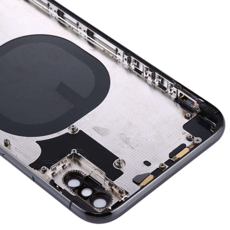 Back Housing Cover with SIM Card Tray & Side keys for iPhone X(Black)