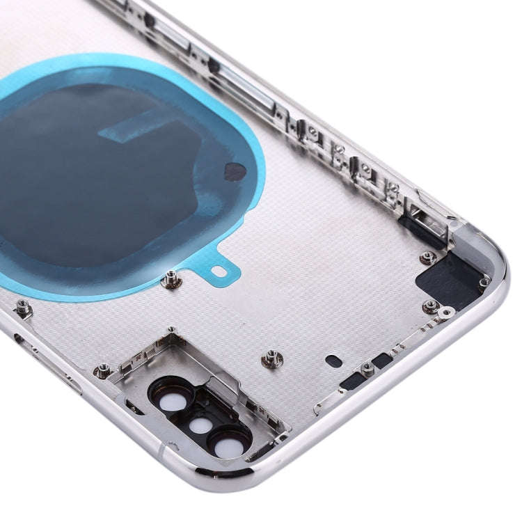 Back Housing Cover with SIM Card Tray & Side keys for iPhone X(Silver)