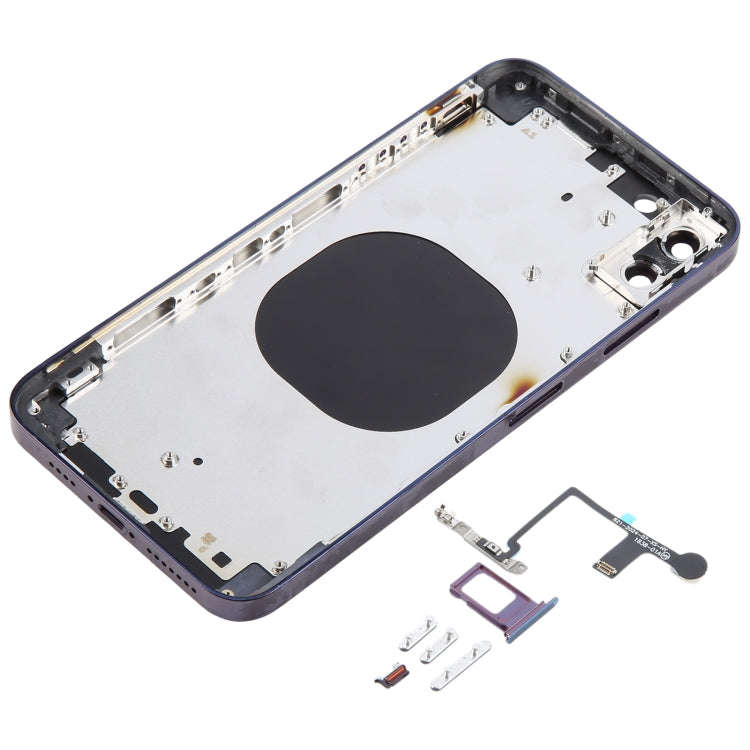 Back Cover with Appearance Imitation of iP14 Pro Max for iPhone XS Max(Purple)
