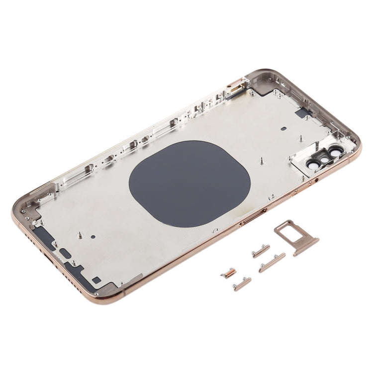 Back Cover with Camera Lens & SIM Card Tray & Side Keys for iPhone XS Max(Gold)