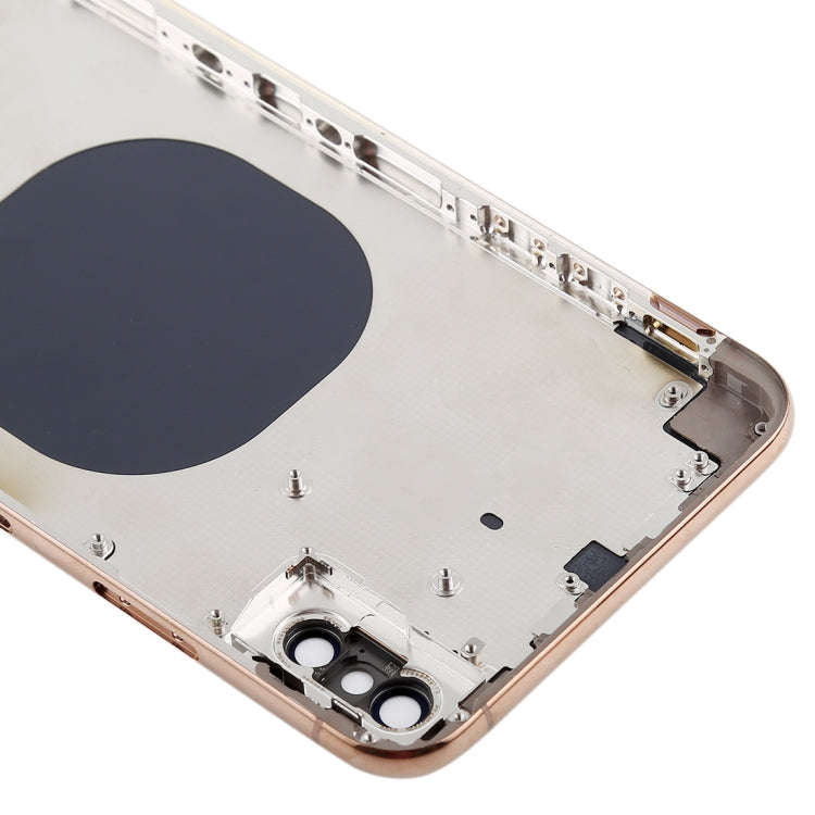 Back Cover with Camera Lens & SIM Card Tray & Side Keys for iPhone XS Max(Gold)
