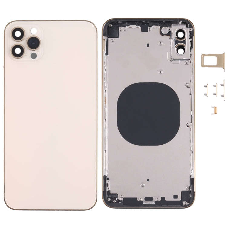 Back Housing Cover with Appearance Imitation of iP13 Pro Max for iPhone XS Max(Gold)