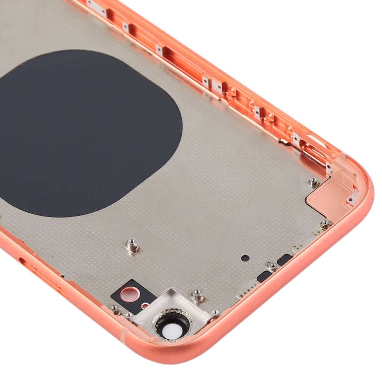 Back Housing Cover with Camera Lens & SIM Card Tray & Side Keys for iPhone XR(Coral)
