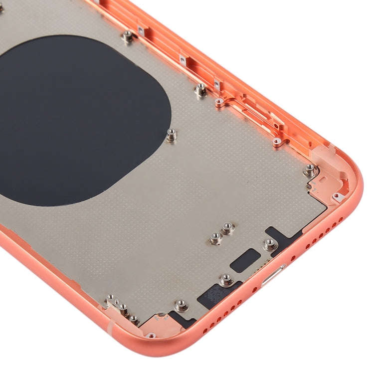 Back Housing Cover with Camera Lens & SIM Card Tray & Side Keys for iPhone XR(Coral)