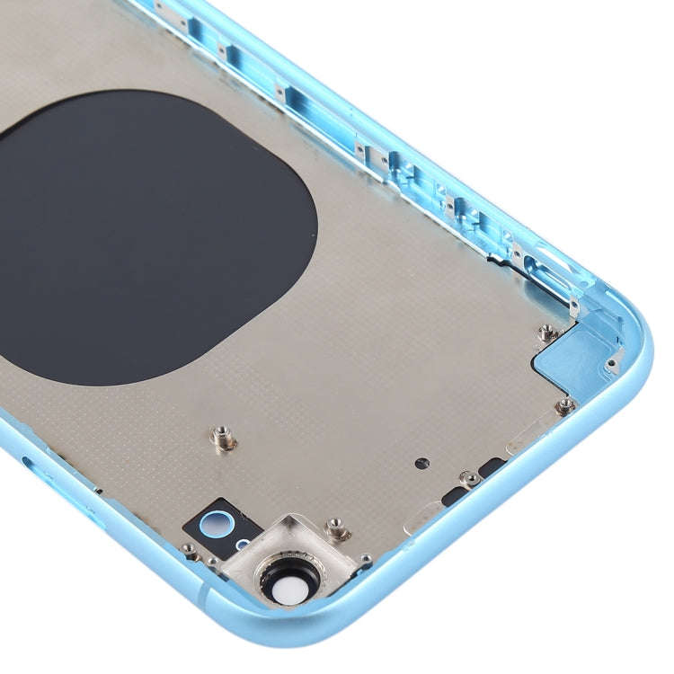 Back Housing Cover with Camera Lens & SIM Card Tray & Side Keys for iPhone XR(Blue)