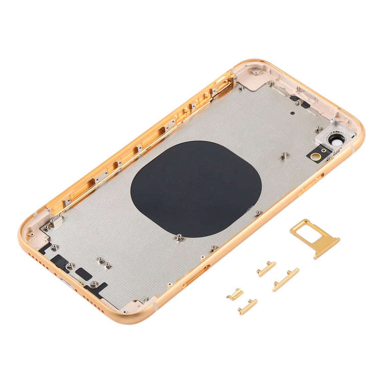 Back Housing Cover with Camera Lens & SIM Card Tray & Side Keys for iPhone XR(Yellow)