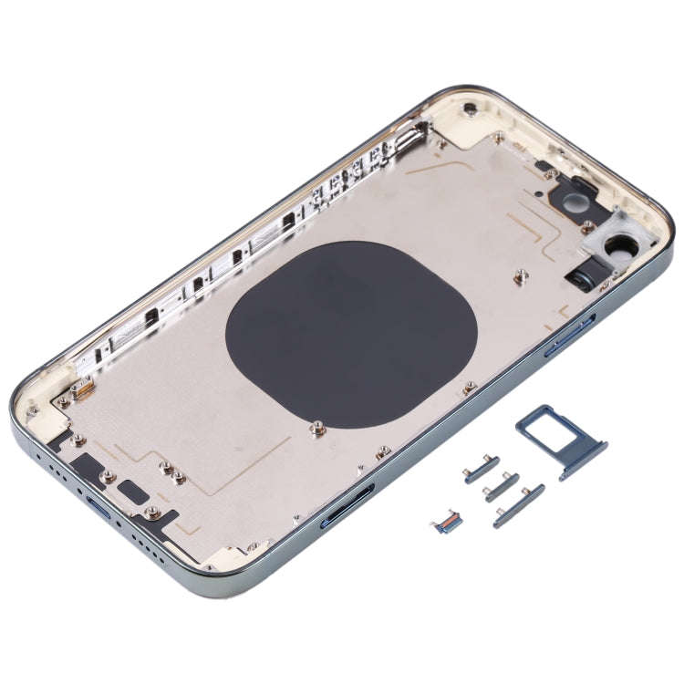 Electroplated Frame Back Housing Cover with Appearance Imitation of iP13 Pro for iPhone XR(Green)