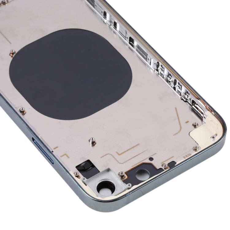 Electroplated Frame Back Housing Cover with Appearance Imitation of iP13 Pro for iPhone XR(Green)
