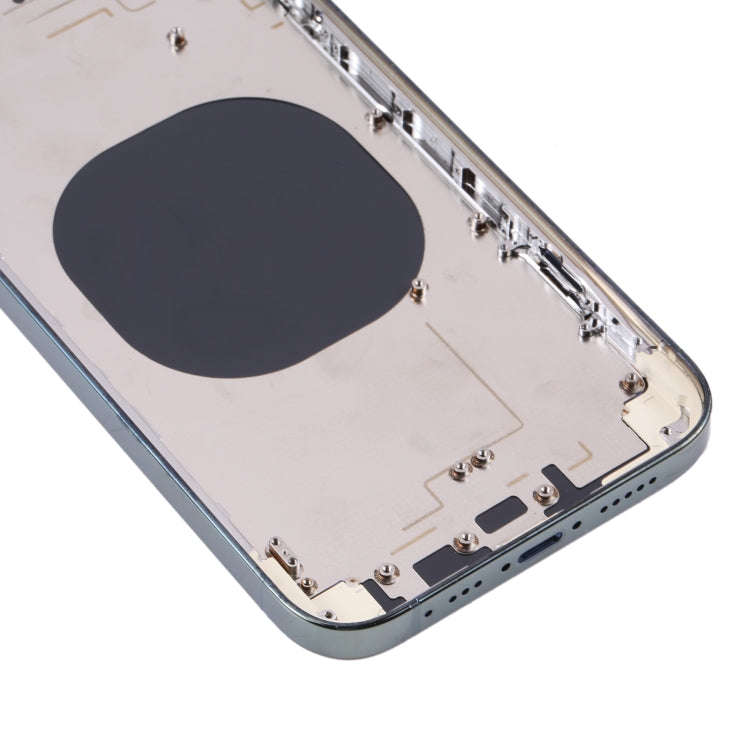 Electroplated Frame Back Housing Cover with Appearance Imitation of iP13 Pro for iPhone XR(Green)