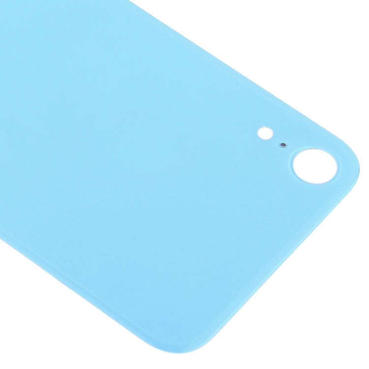 Easy Replacement Big Camera Hole Glass Back Battery Cover with Adhesive for iPhone XR(Blue)