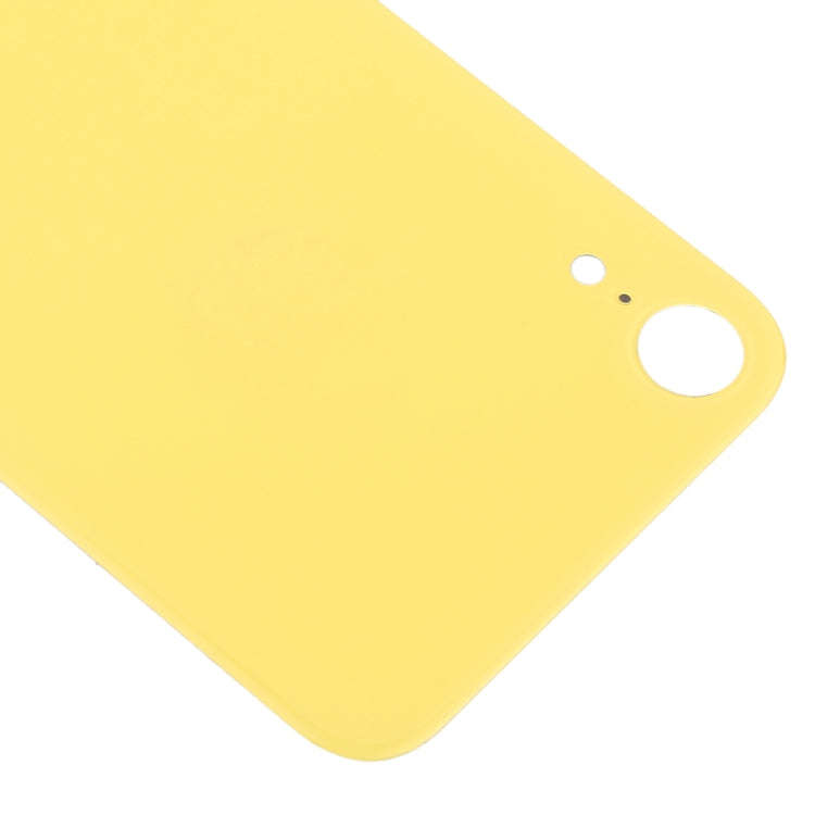 Easy Replacement Big Camera Hole Glass Back Battery Cover with Adhesive for iPhone XR(Yellow)