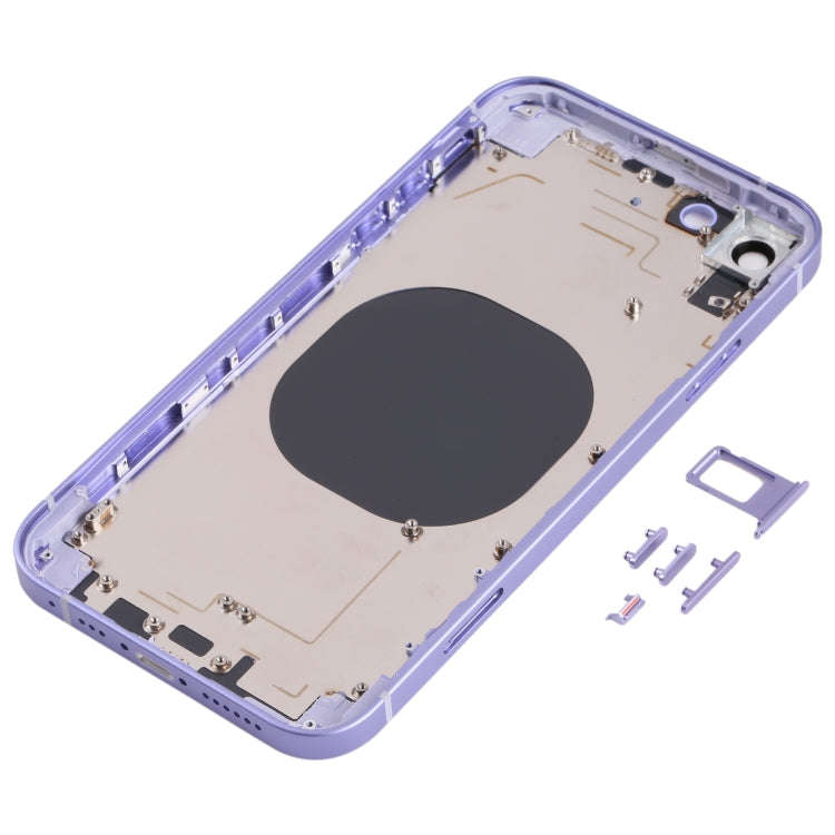 Back Housing Cover with Appearance Imitation of iP13 for iPhone XR(Purple)