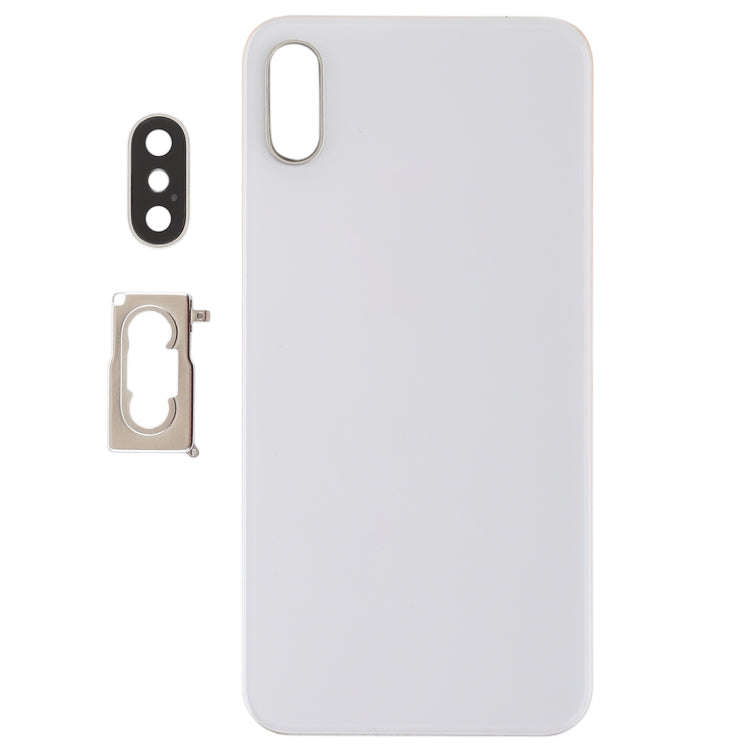 Battery Back Cover with Back Camera Bezel & Lens & Adhesive  for iPhone XS(White)