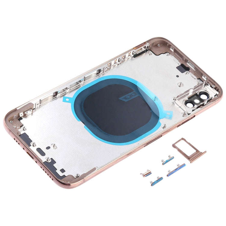 Back Cover with Camera Lens & SIM Card Tray & Side Keys for iPhone XS(Gold)