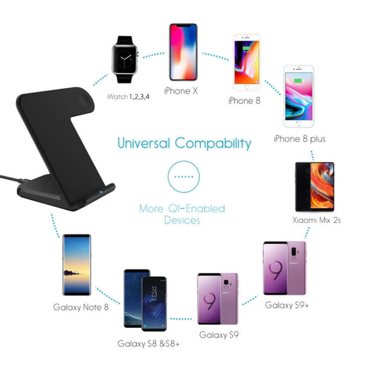 F11 Vertical Magnetic Wireless Charger for QI Charging Standard Mobile Phones & Apple Watch Serie...