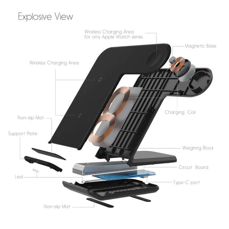 F11 Vertical Magnetic Wireless Charger for QI Charging Standard Mobile Phones & Apple Watch Serie...