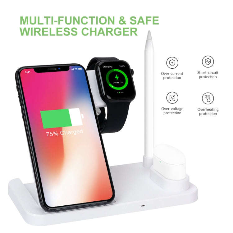 W30 QI Vertical Wireless Charger for Mobile Phones & Apple Watches & AirPods & Apple Pencil, with...