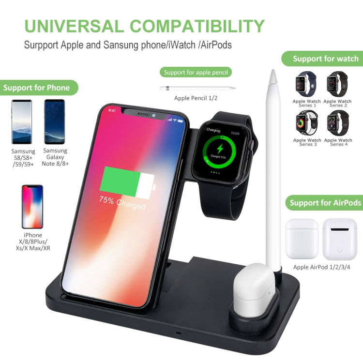 W30 QI Vertical Wireless Charger for Mobile Phones & Apple Watches & AirPods & Apple Pencil, with...