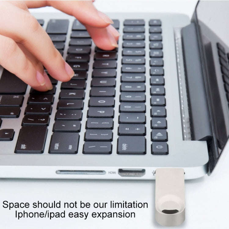 S29 3 in 1 64GB Micro USB + USB + 8 Pin Interface Metal Twister Flash Disk(Silver)