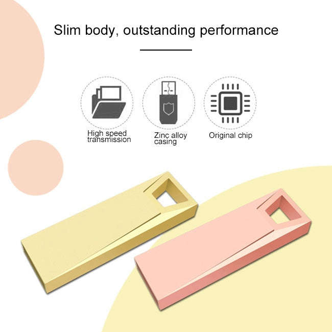 32GB USB 3.0 High-speed Interface Metal Waterproof Flash Disk(Silver)