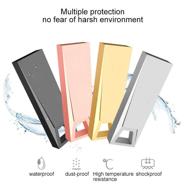 32GB USB 3.0 High-speed Interface Metal Waterproof Flash Disk(Silver)