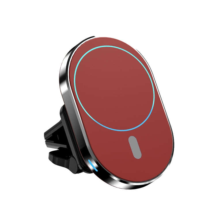 JJT-968 15W Max Output Magnetic Car Air Outlet Bracket Wireless Charger(Red)