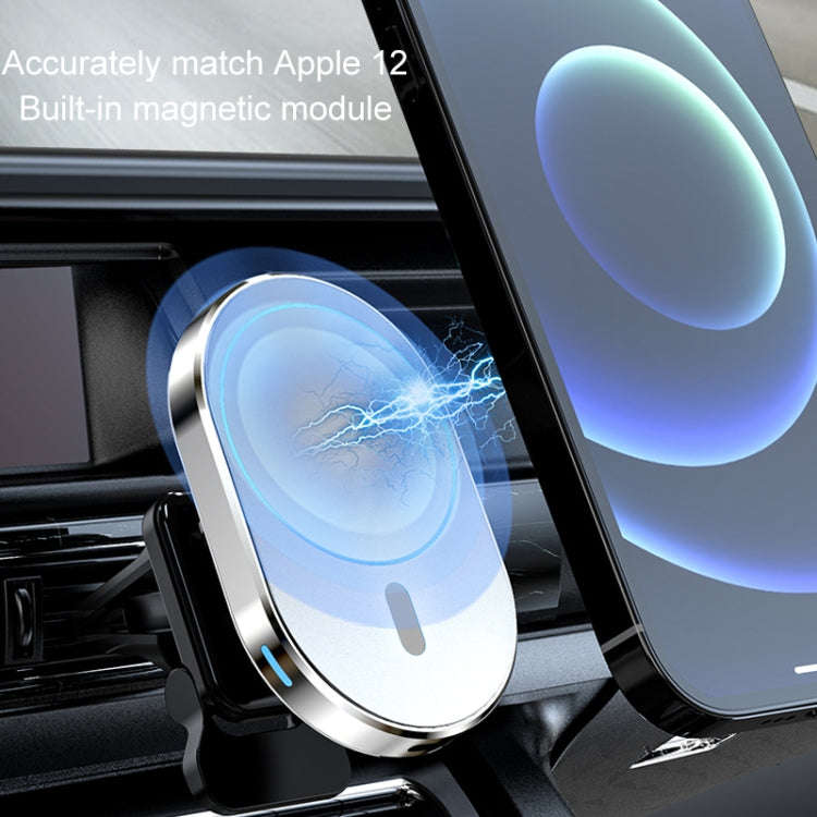 JJT-968 15W Max Output Magnetic Car Air Outlet Bracket Wireless Charger(Blue)