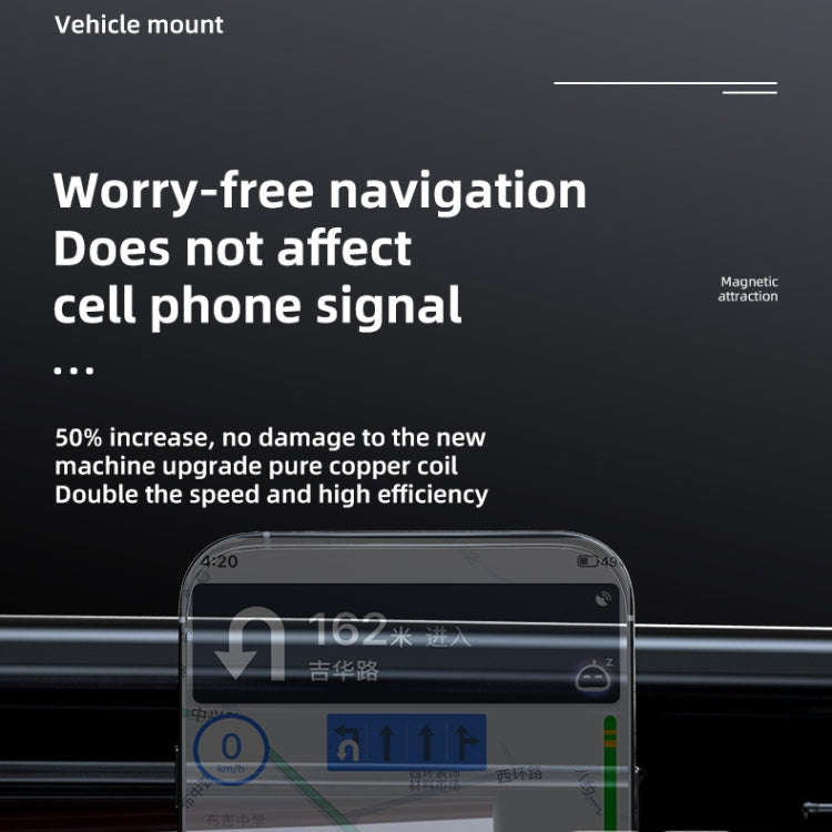 JJT-969 15W Max Output Magnetic Car Air Outlet Bracket Wireless Charger(Blue)