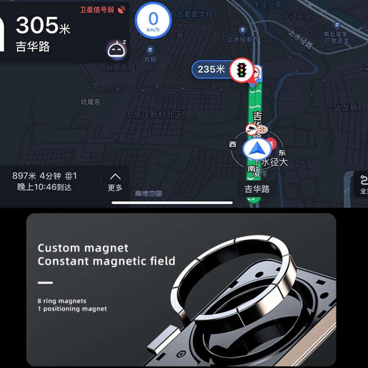 JJT-969 15W Max Output Magnetic Car Air Outlet Bracket Wireless Charger(White)
