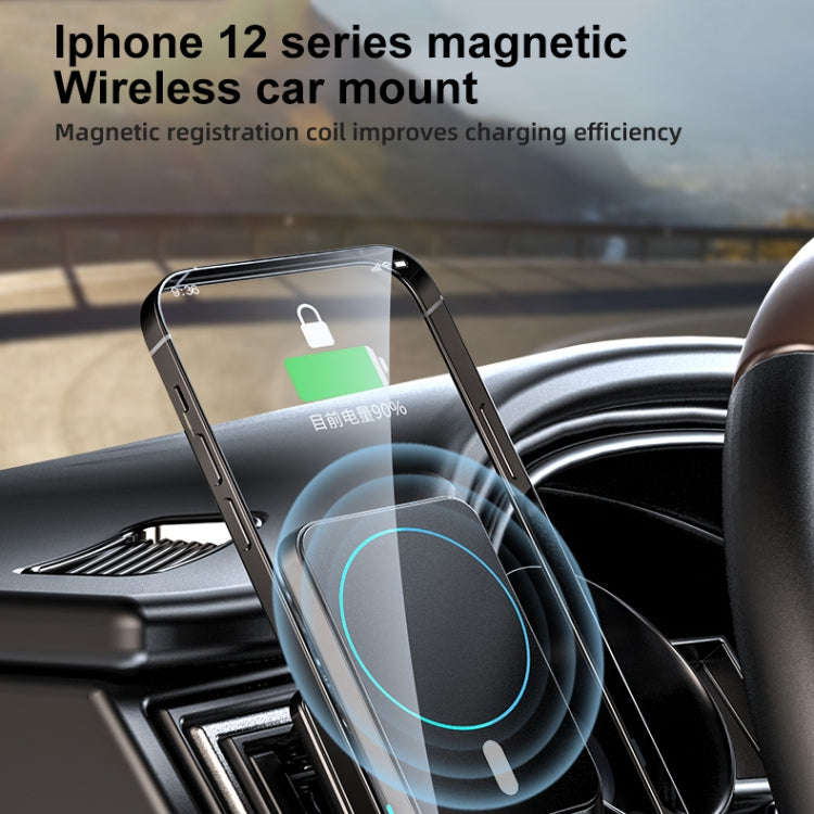 JJT-969 15W Max Output Magnetic Car Air Outlet Bracket Wireless Charger(Blue)