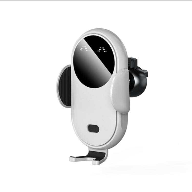 K10 15W Max Output Infrared Sensor Car Air Outlet Bracket Wireless Charger(White)
